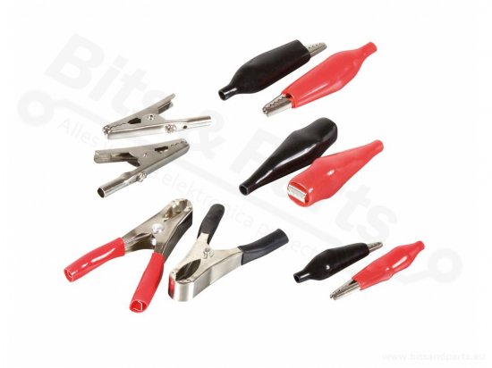 Crocodile clip set 28-piece in storage box
